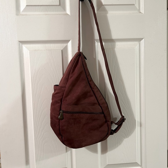 AmeriBag Healthy Back Bag Brown Shoulder Sling Bag - Picture 1 of 3